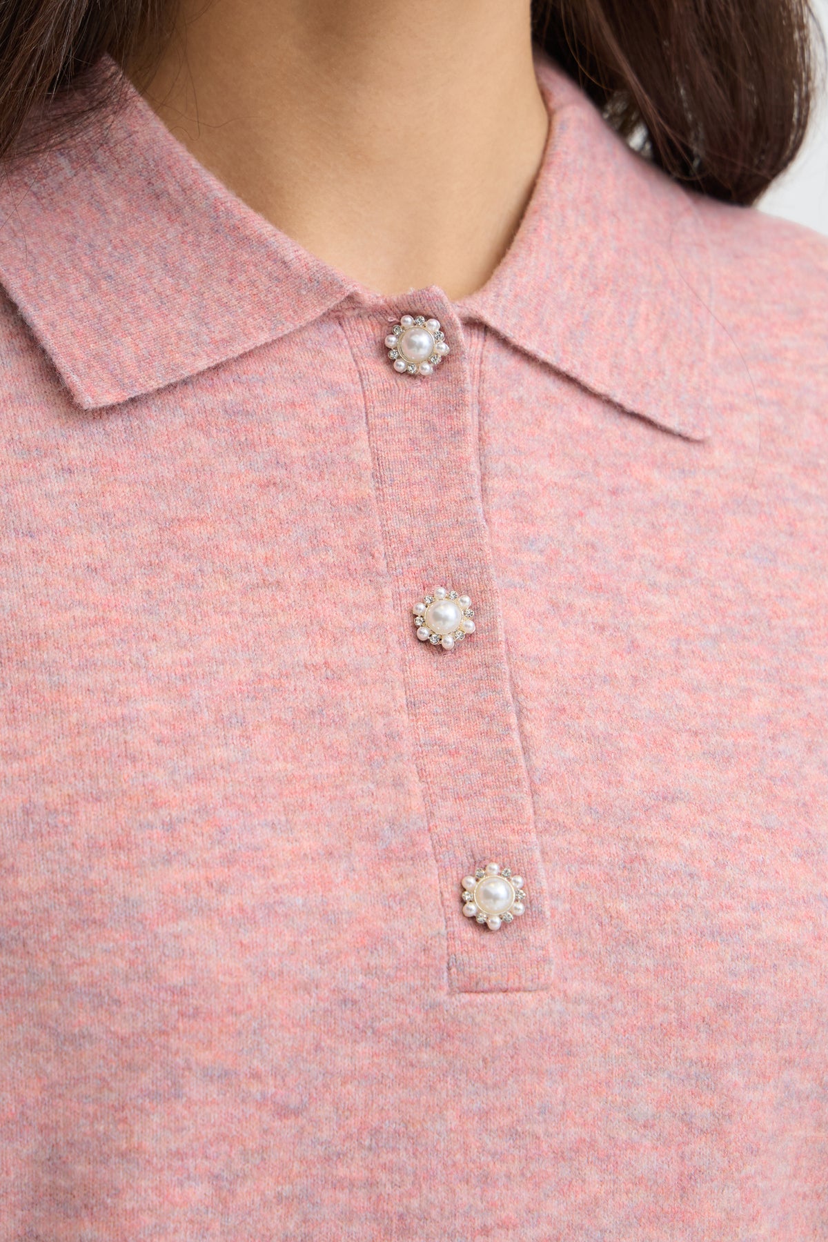 Fransa Frsuzette PU 1 Embellished Buttons Short Sleeve Jumper 20618280