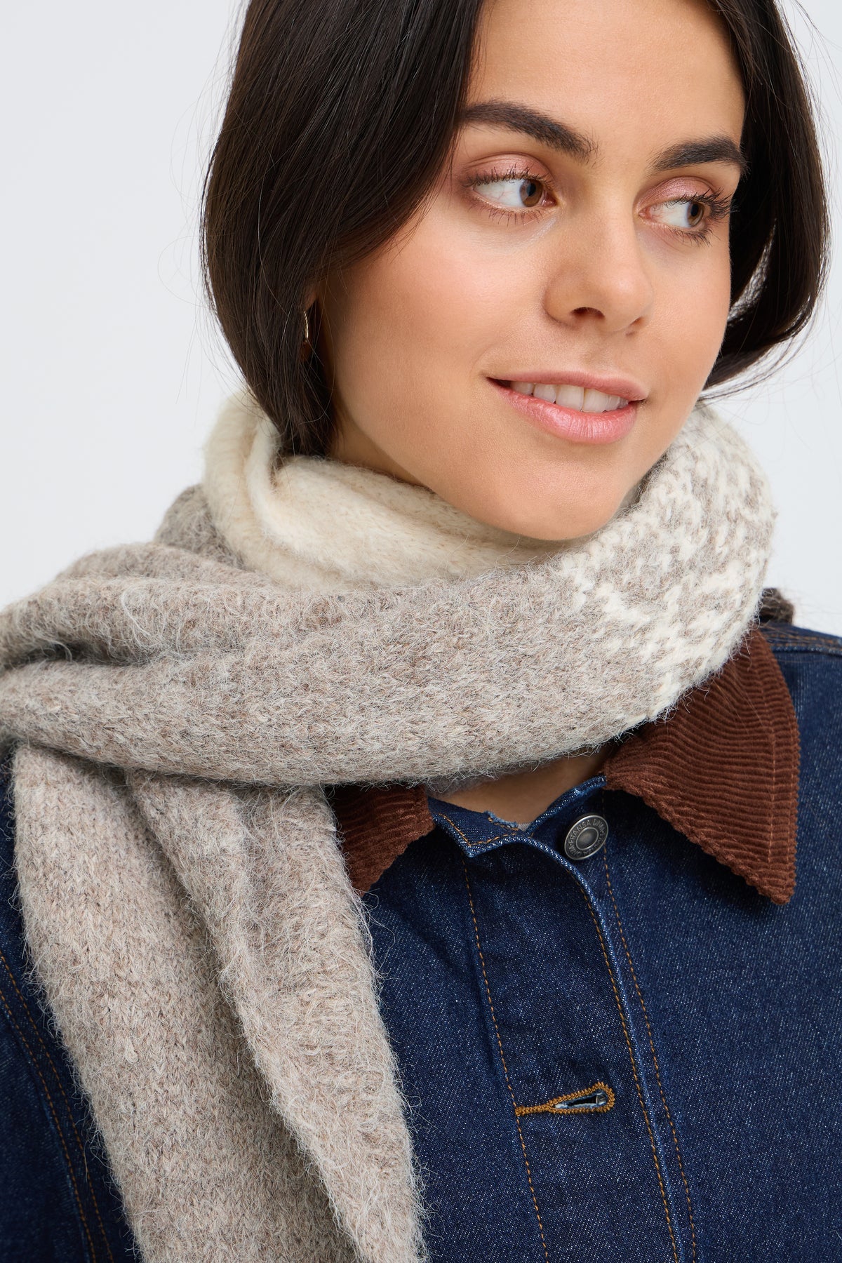 Fransa Frtye SC 1 Patterned Scarf 20618432