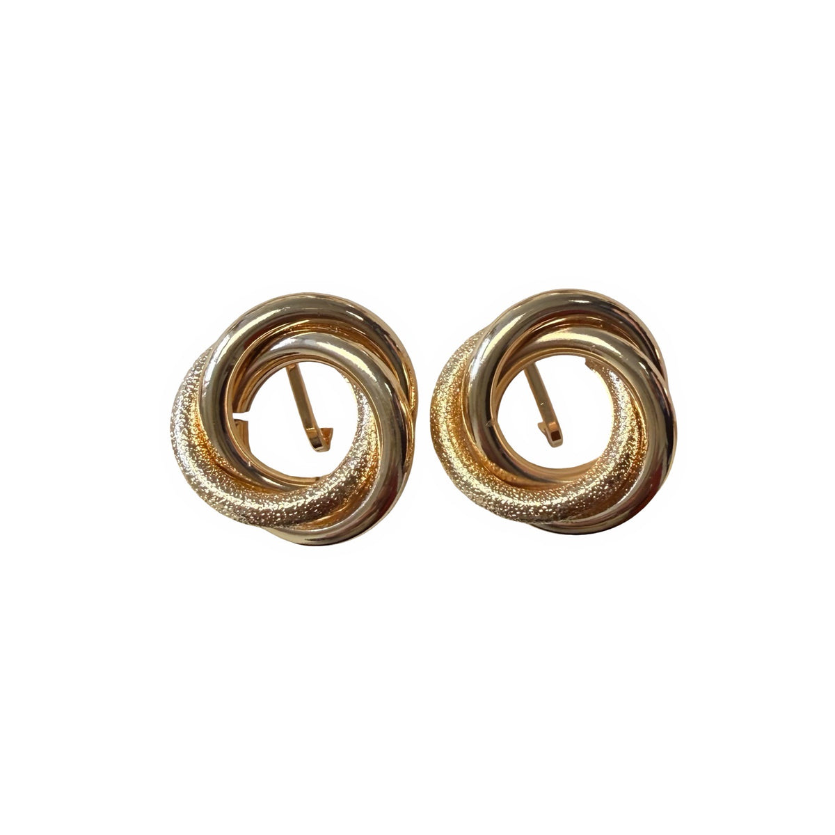 206257 Gold Knot Clip On Earrings