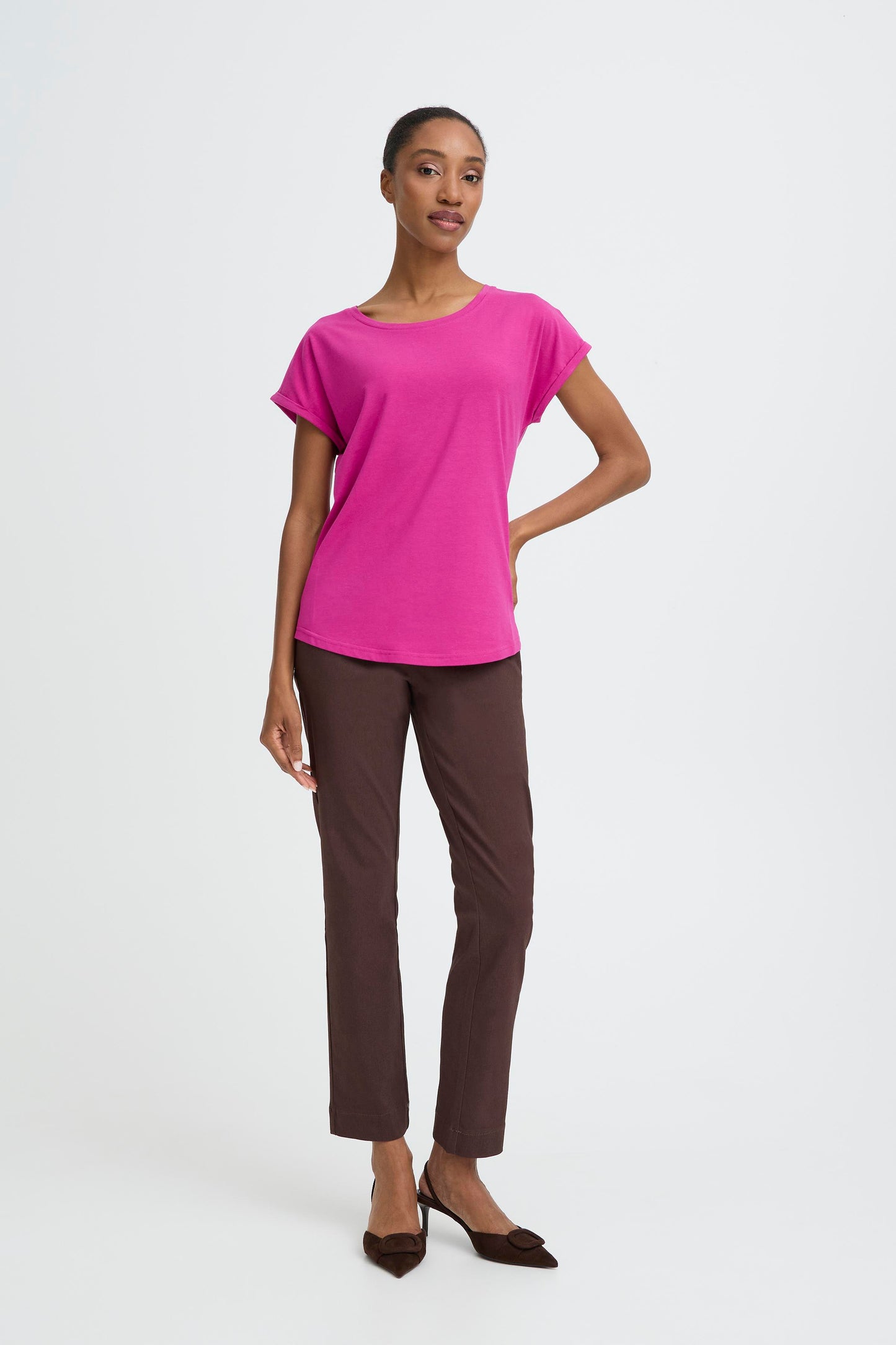 B.Young BYPAMILA Open neck T-shirt