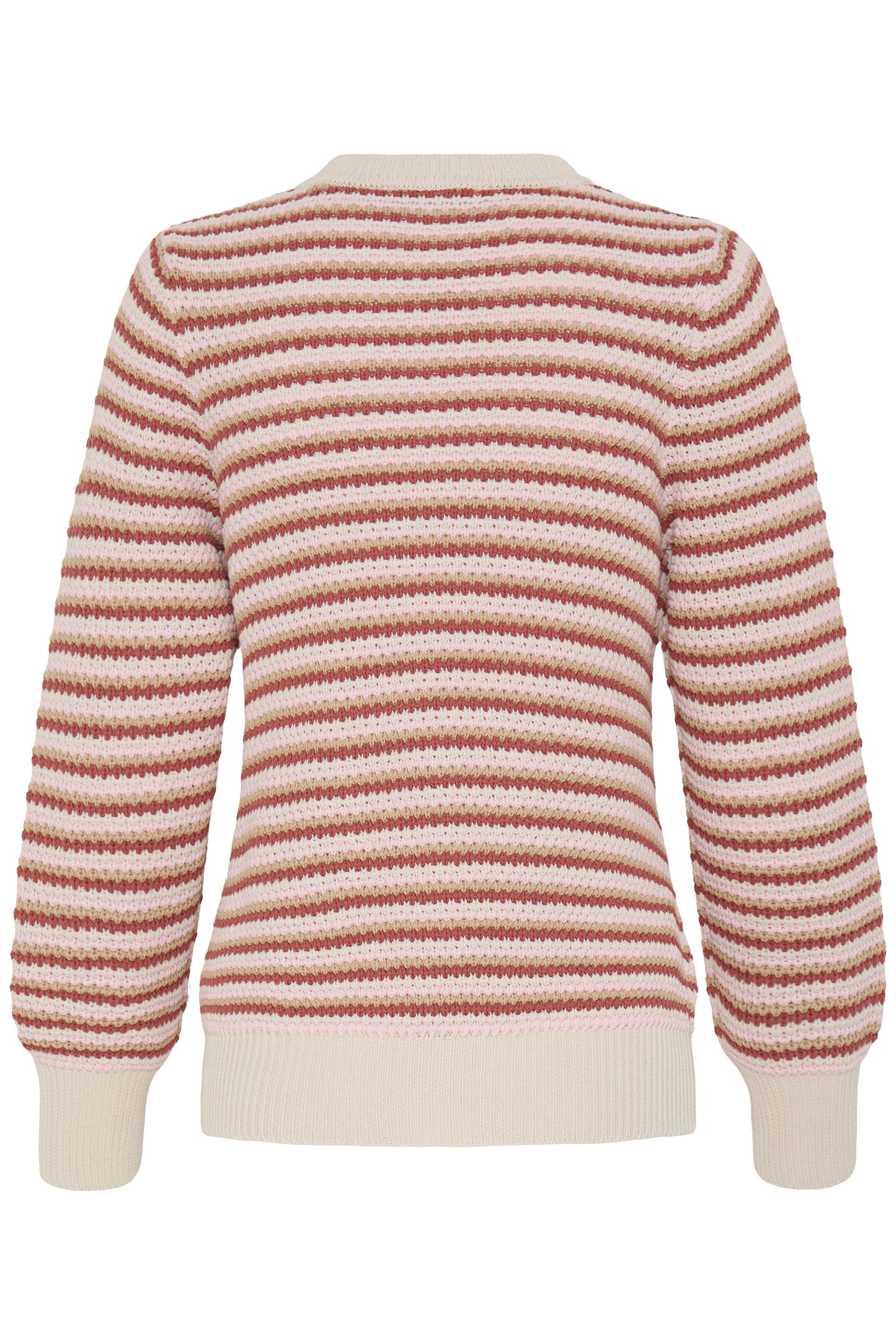 B.Young BYMAGIO Pink Stripe Open Neck Jumper 20818683