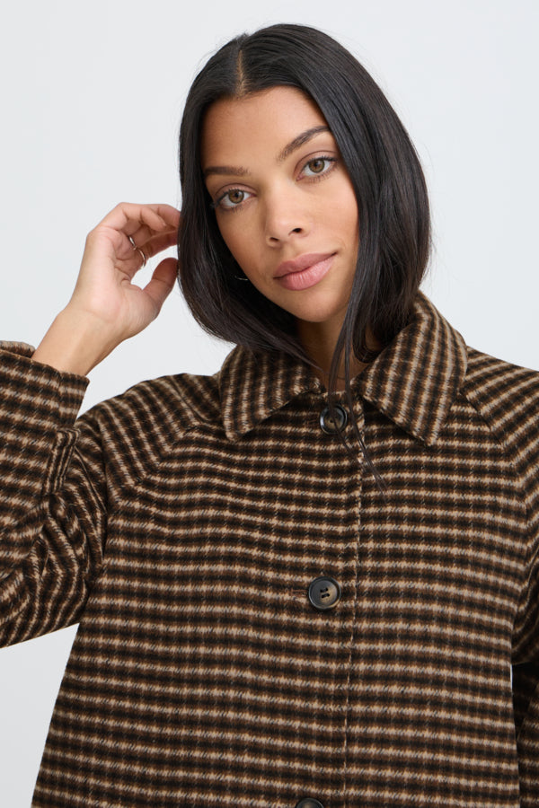 B.Young Bycamio Checked Coat