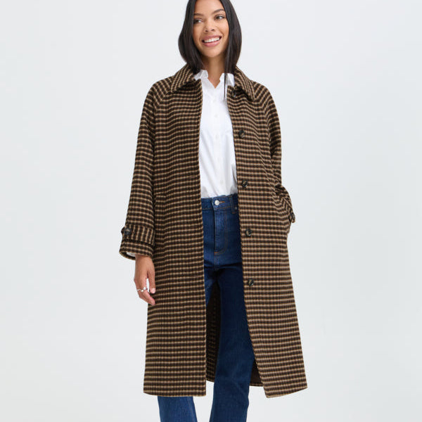 B.Young Bycamio Checked Coat