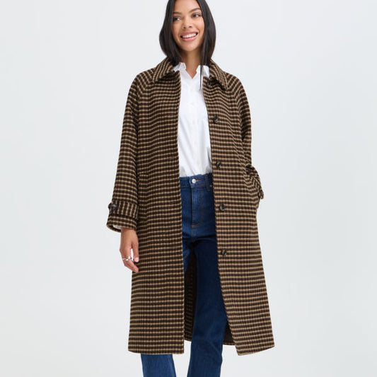 B.Young Bycamio Checked Coat