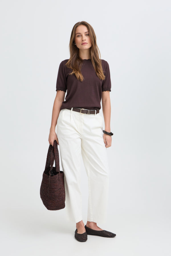 B.Young Bymmorla Lurex Pullover Short Sleeve Jumper
