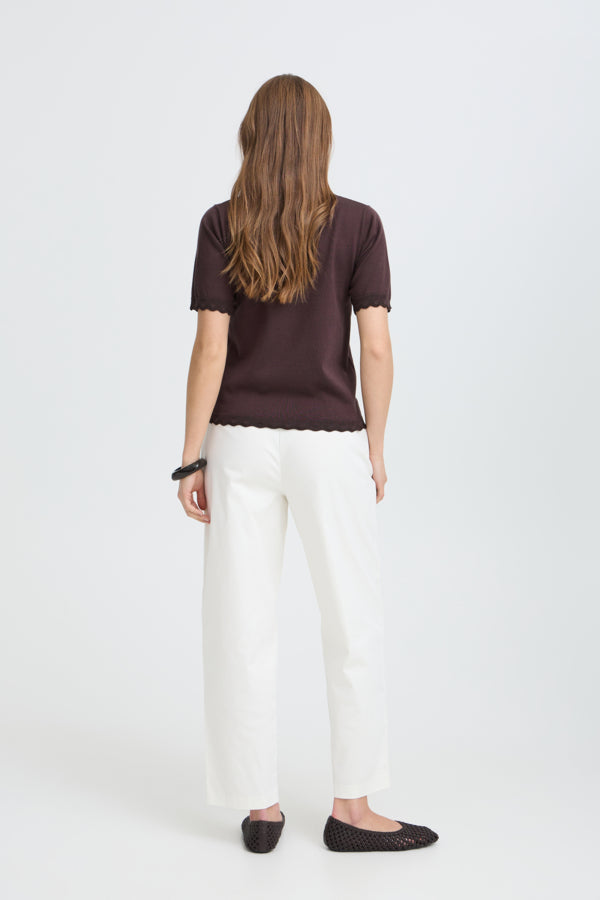 B.Young Bymmorla Lurex Pullover Short Sleeve Jumper