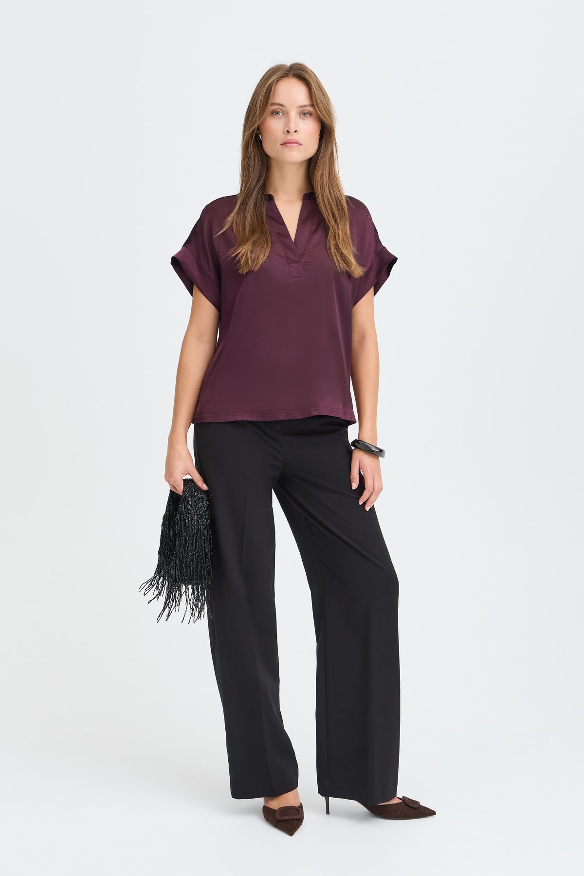 B.Young Byselita V Placket Neck