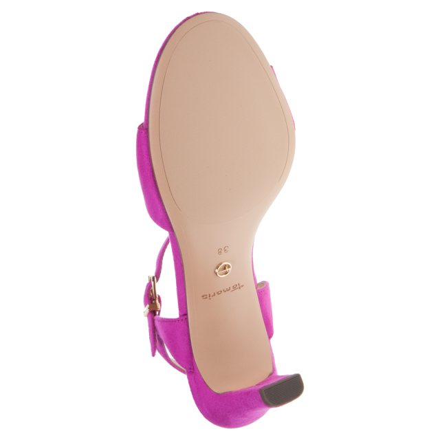 Tamaris 1-28028-42 Dark Fuchsia Pink Suedette Strappy Shoes