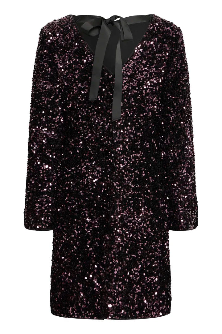 B.Young AW25 BYPAILLET Bow Sequin Dress