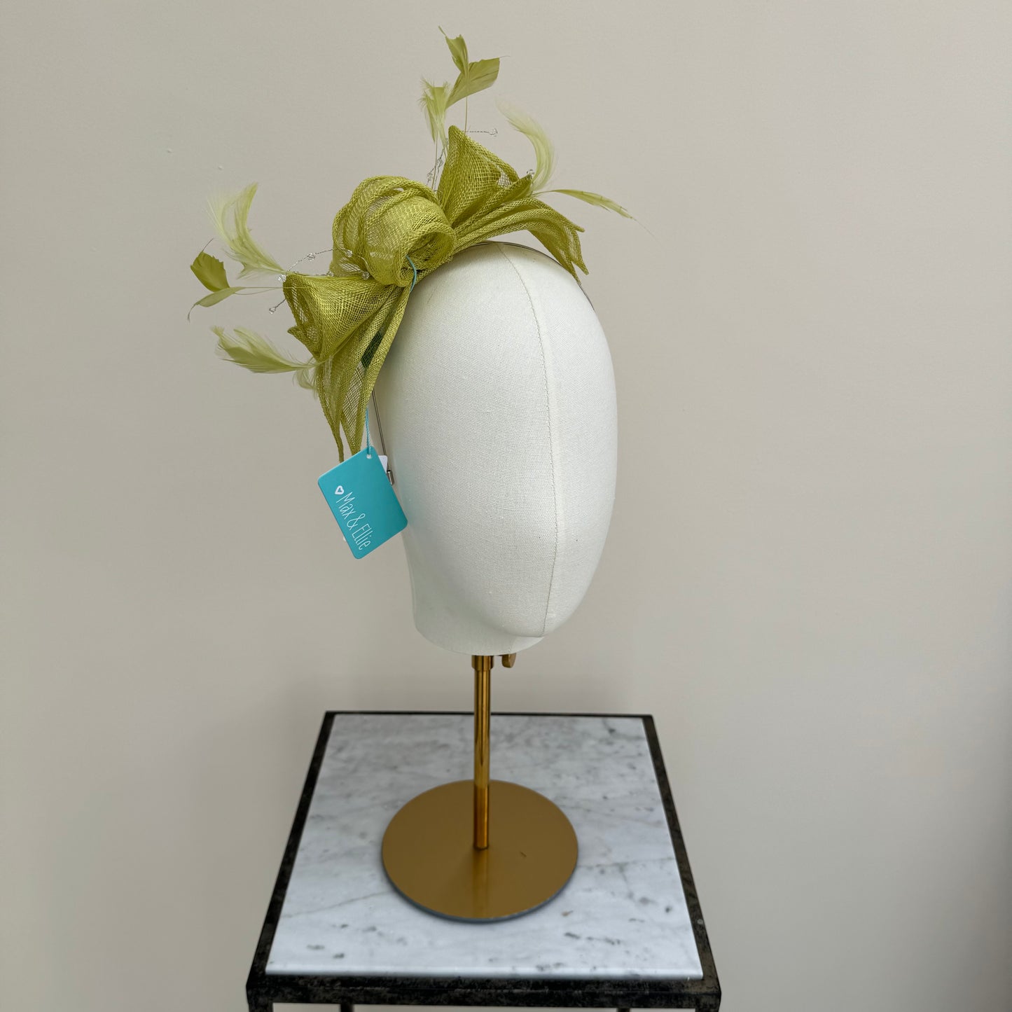 Max and Ellie CF1 Fascinator with Sparkle in Greens