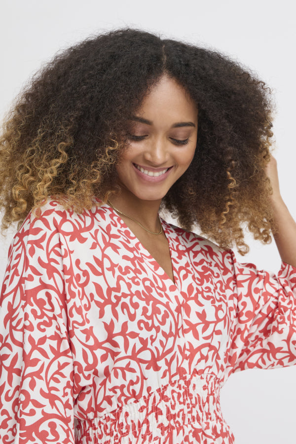 Sorbet Elasticated Patterned Dress