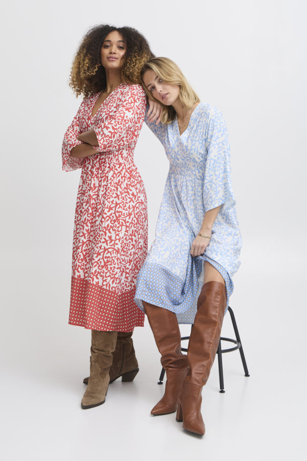 Sorbet Elasticated Patterned Dress