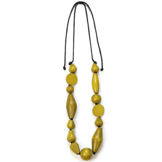 Lotus Feet H2408 golden Palm Mixed Beads Necklace