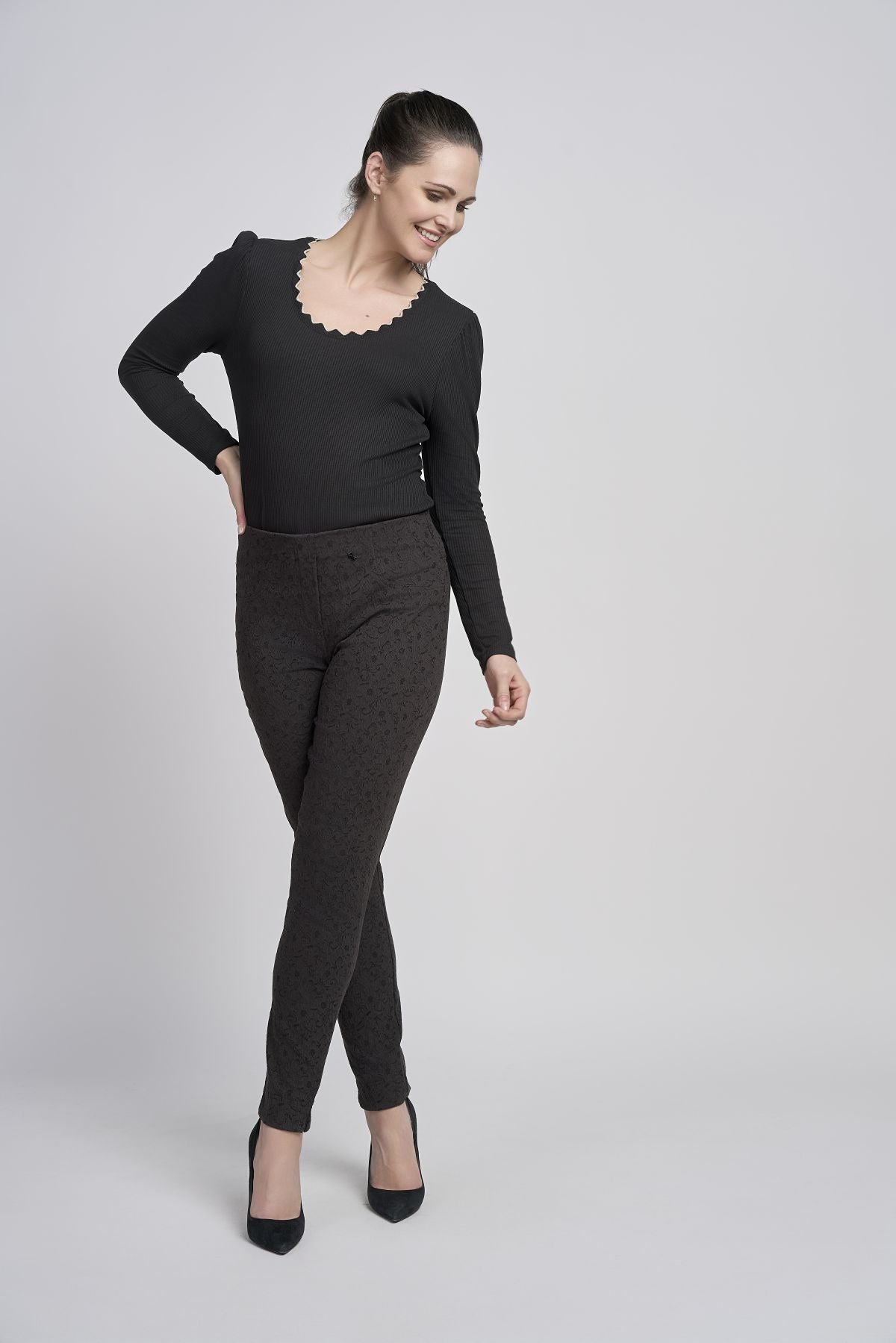 Pinns 226T Patterned Bengaline Trousers