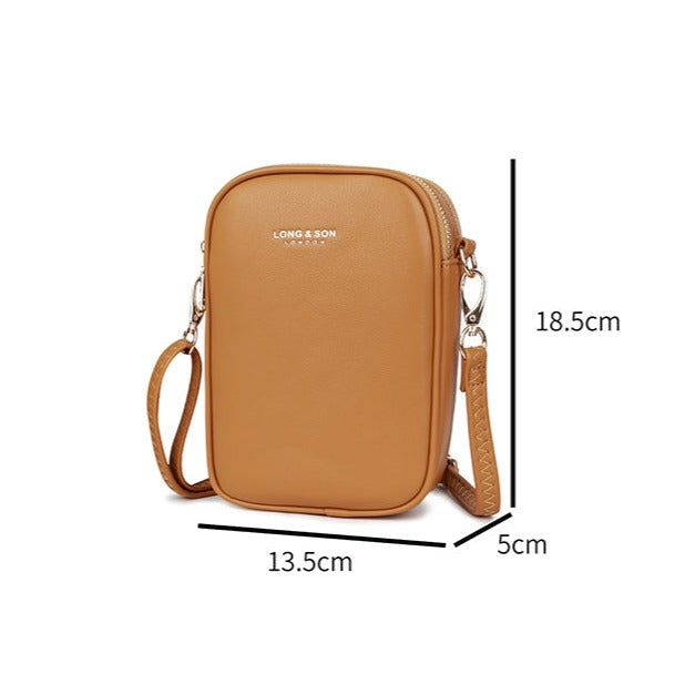 Long & Son Cross Body Bag withTwo Zip Pockets