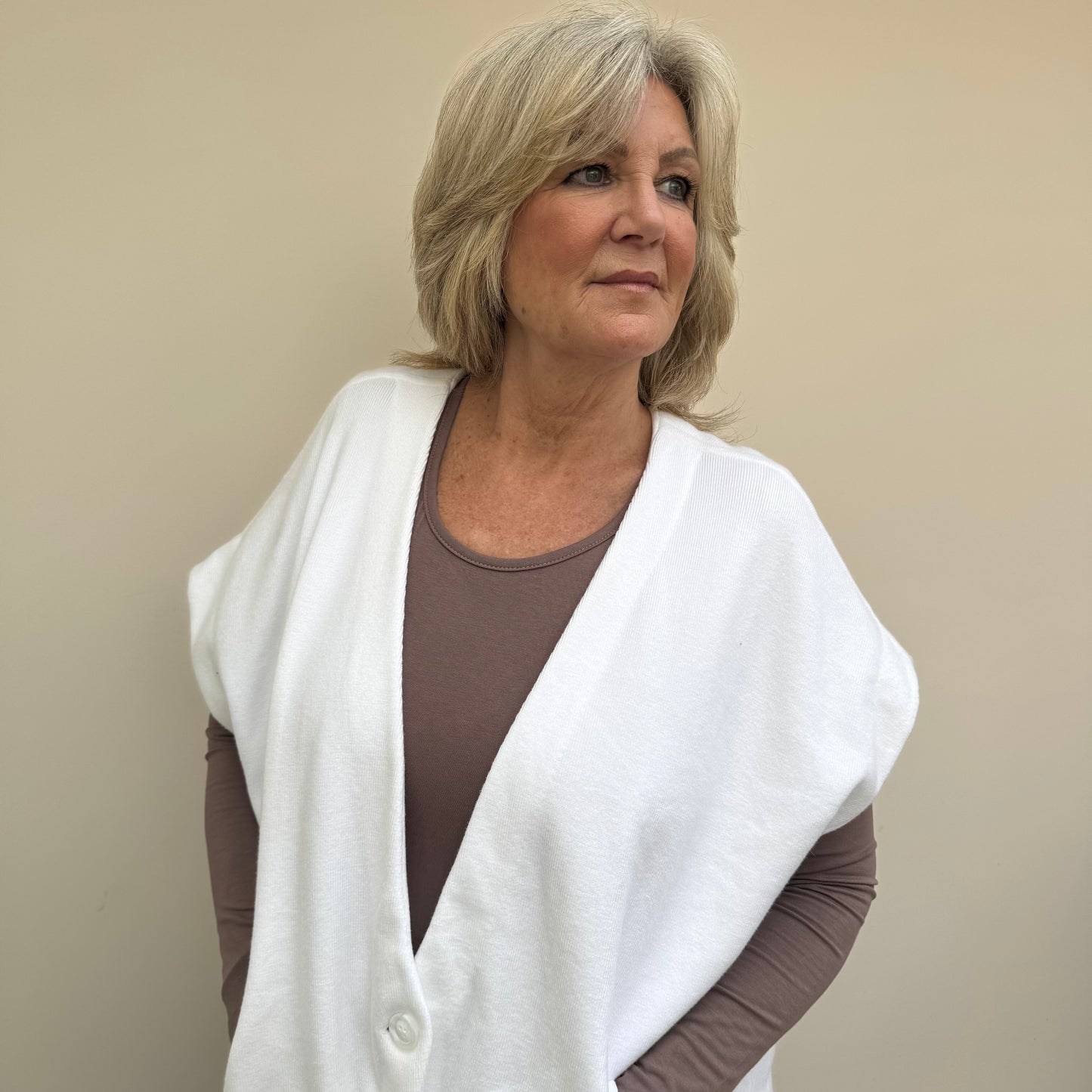 Malissa J WF2432 Oversized Knitted Waistcoat