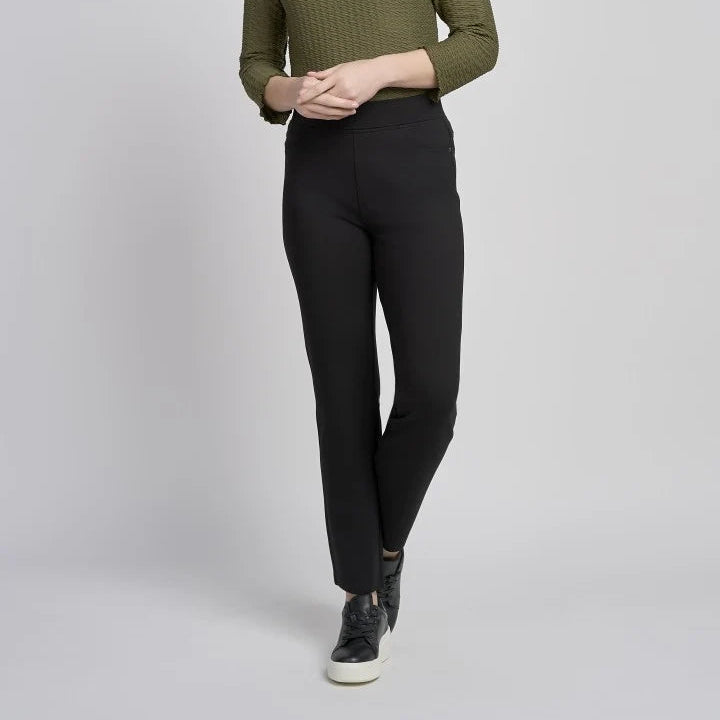 Pinns 280T Black Ponte Jean Style Pull Up Trousers