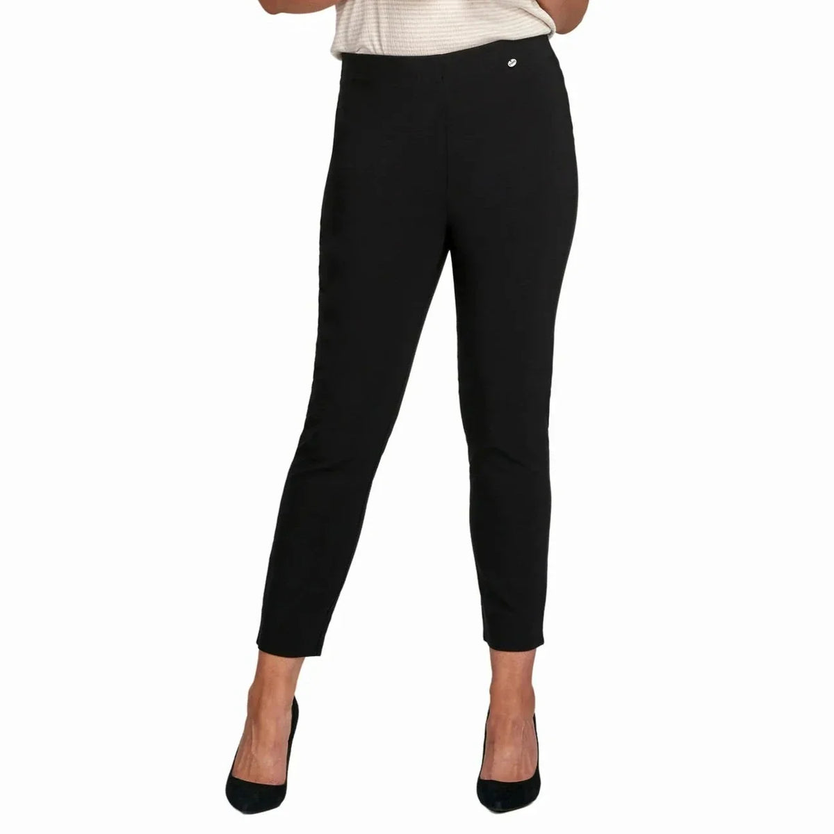 Pinns 302CT Black Slim Leg Bengaline Ankle Grazer with Back Split