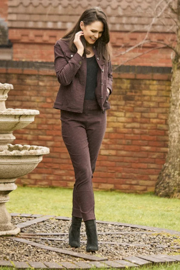 Pinns 226CT Patterned Ankle Grazer Trousers