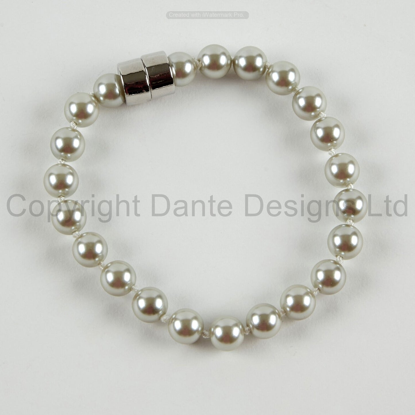 Dante Magnetic Silver Pearl Bracelet BL23515