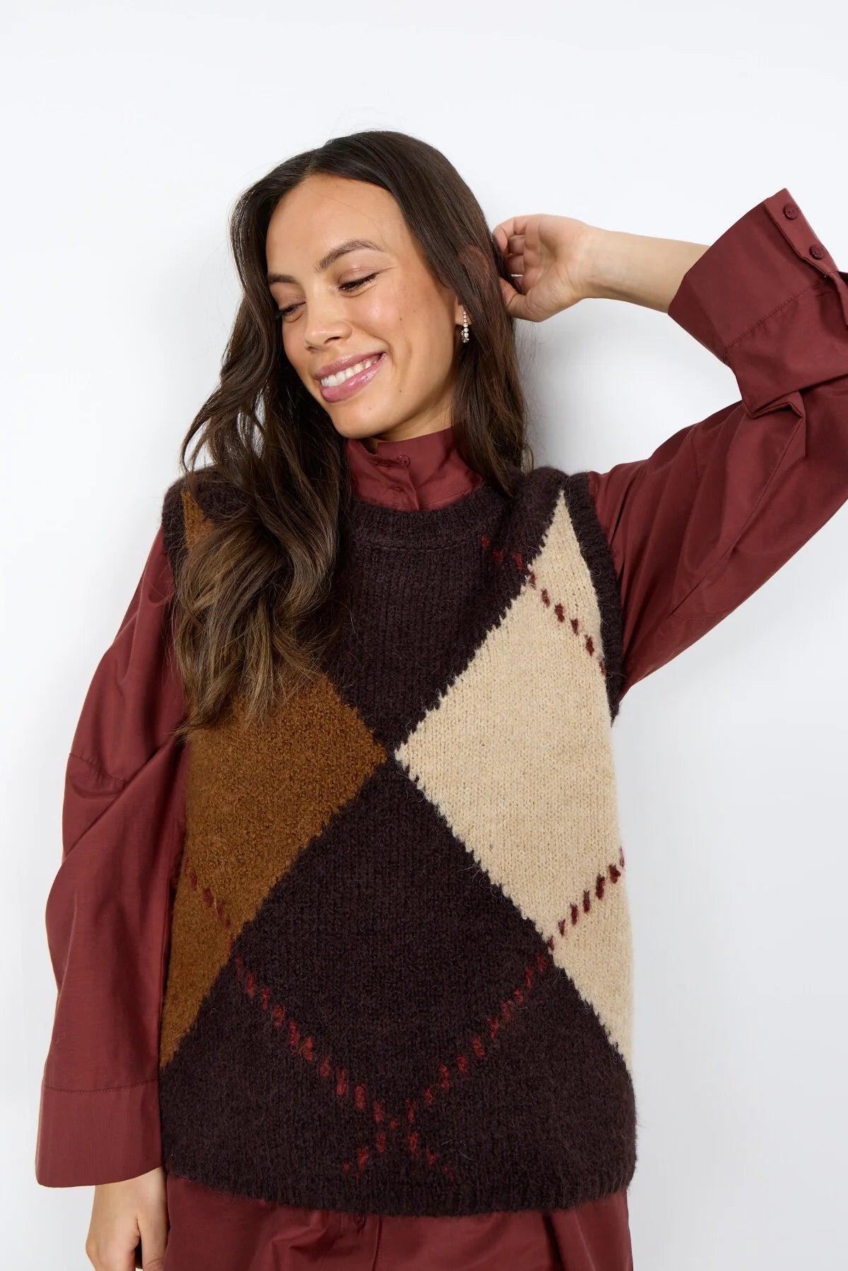 Soyaconcept SC-HACER 1 YD Diamond Knit Vest