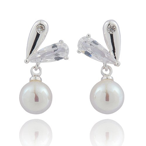 Equilibrium 344294 Two Halves Heart Silver Plated Earrings