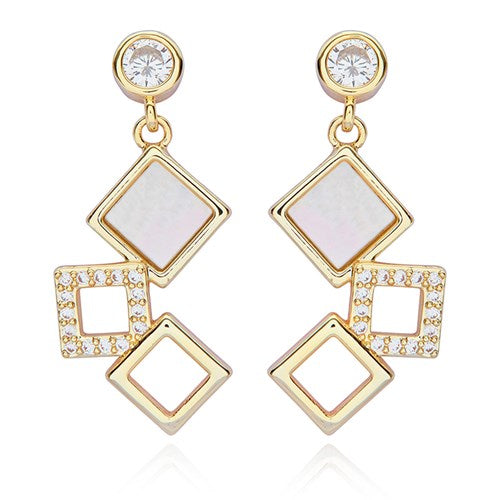 Equilibrium 349239 Geometric Gold Earrings