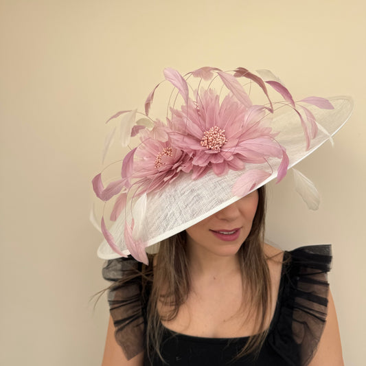 J Bees JB25/86 Ivory & Peony Pink Contrast Hatinator