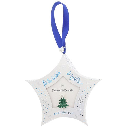 Equilibrium 354987 Festive Christmas Tree Brooch