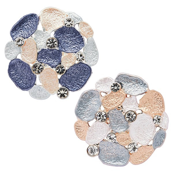Equilibrium 359513 Pebble Circle Magnetic Brooch