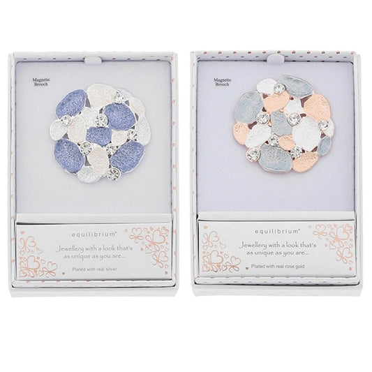 Equilibrium 359513 Pebble Circle Magnetic Brooch