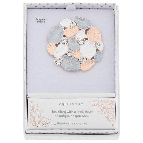 Equilibrium 359513 Pebble Circle Magnetic Brooch