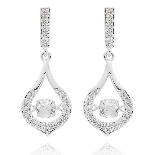 Equilibrium 359523 Moving Crystal Glam Teardrop Earrings