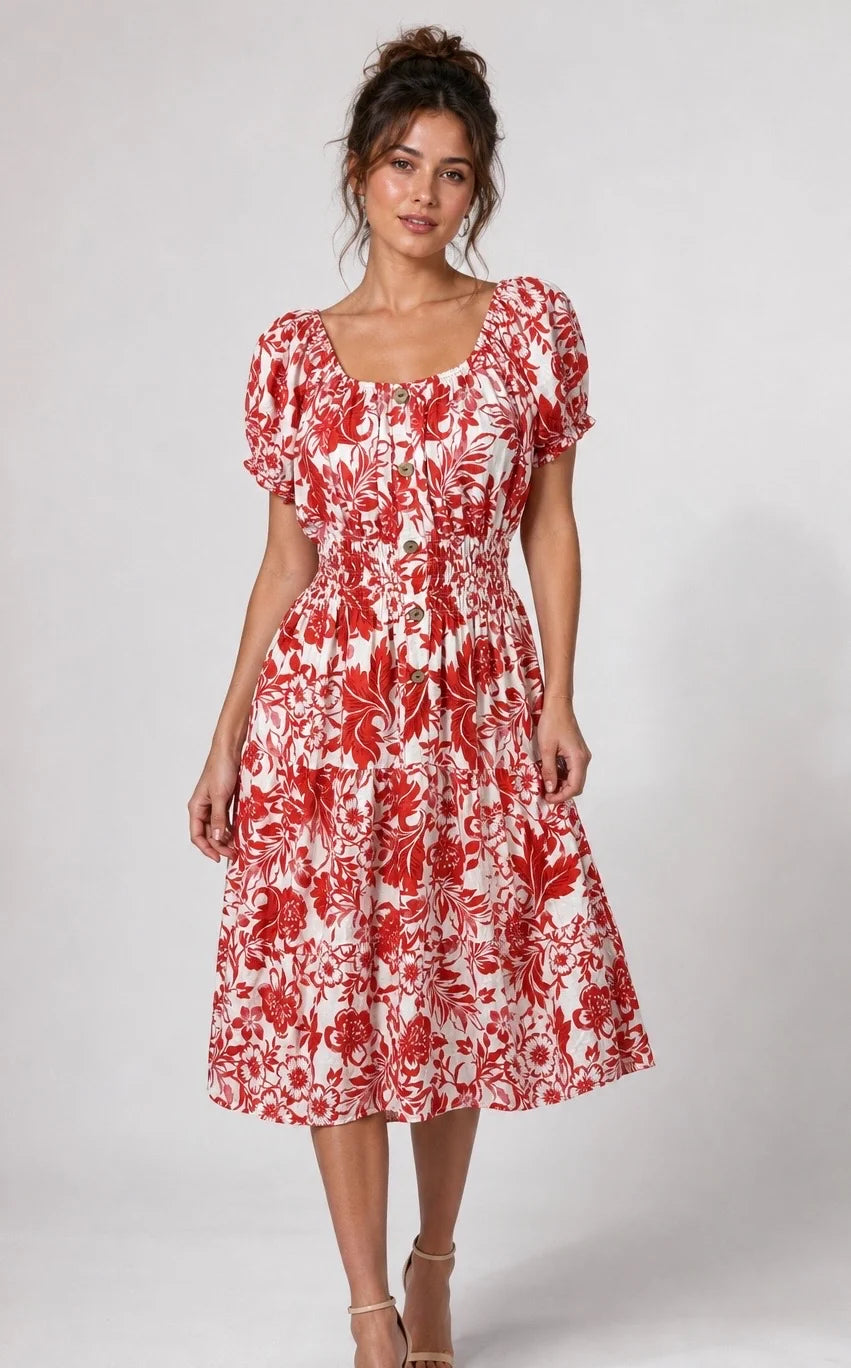 ZP Button Short Dress