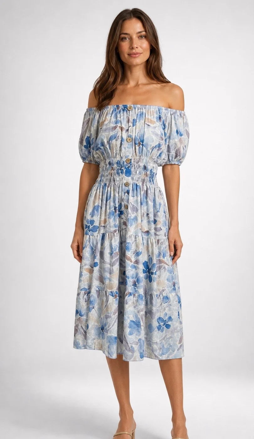 ZP Button Short Dress