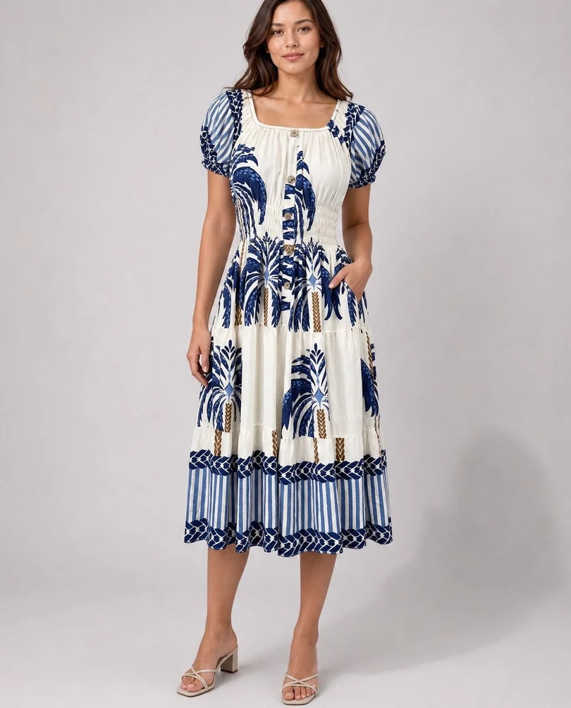 ZP Button Short Dress