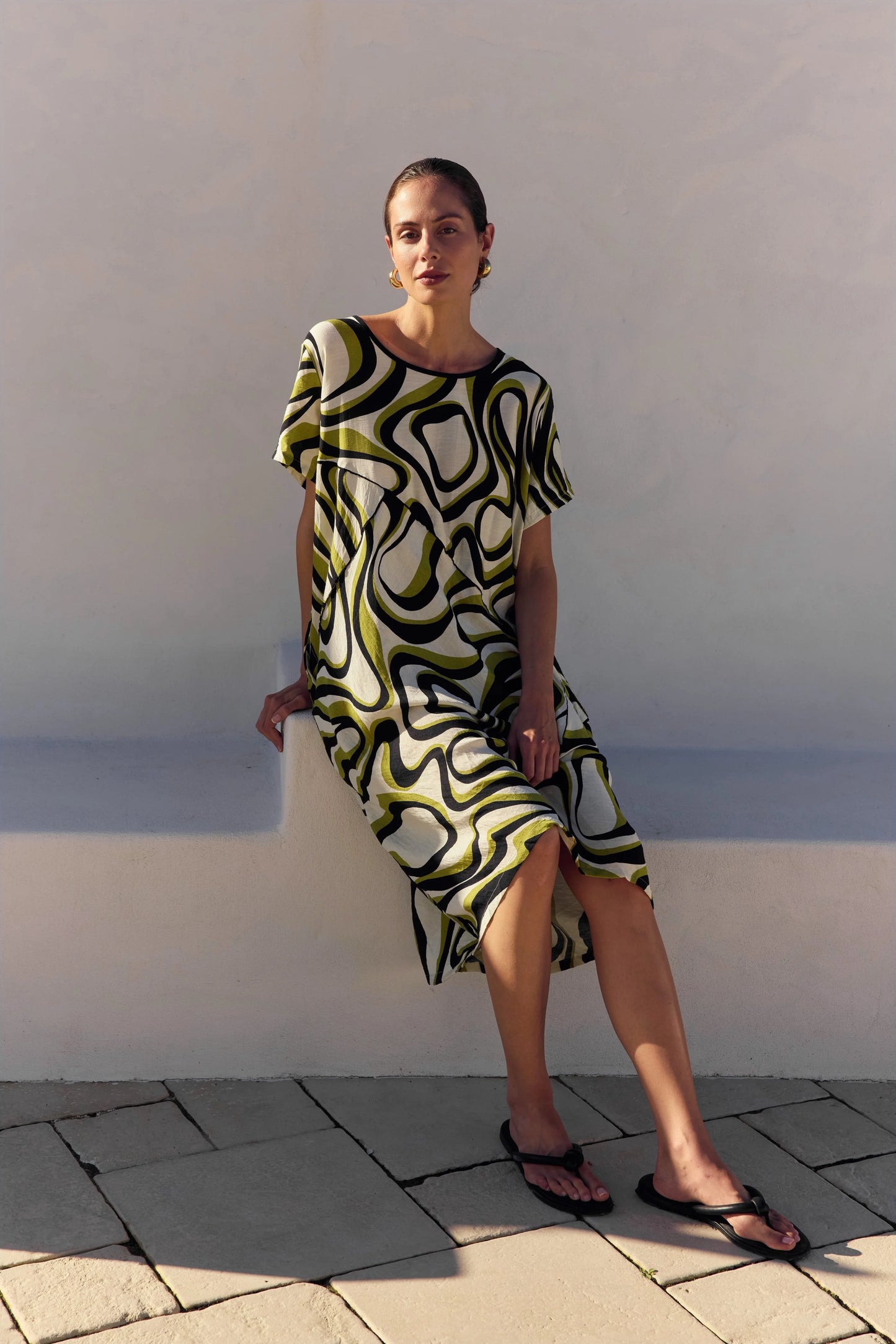Tirelli 25D3723 Panel Print Dress