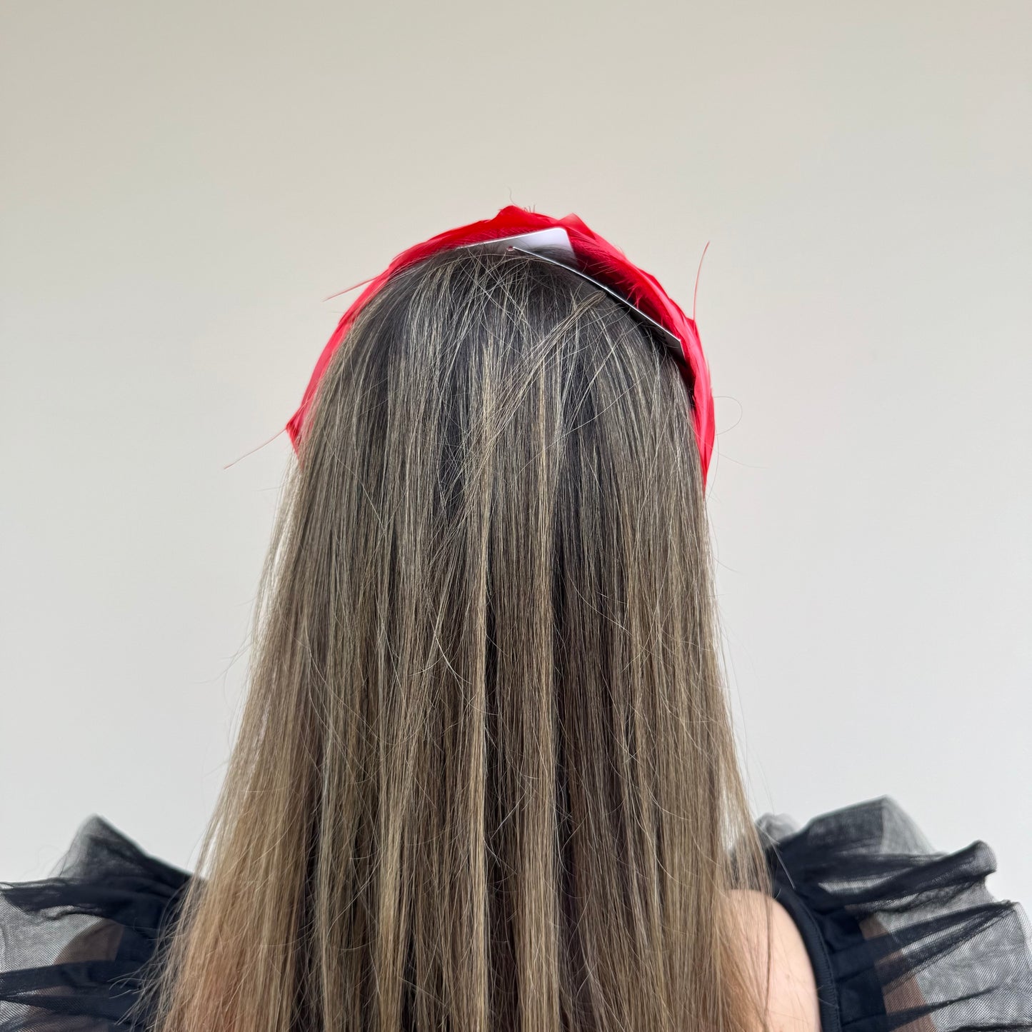 J Bees JB26/143 Poppy Red Feather Headband Fascinator