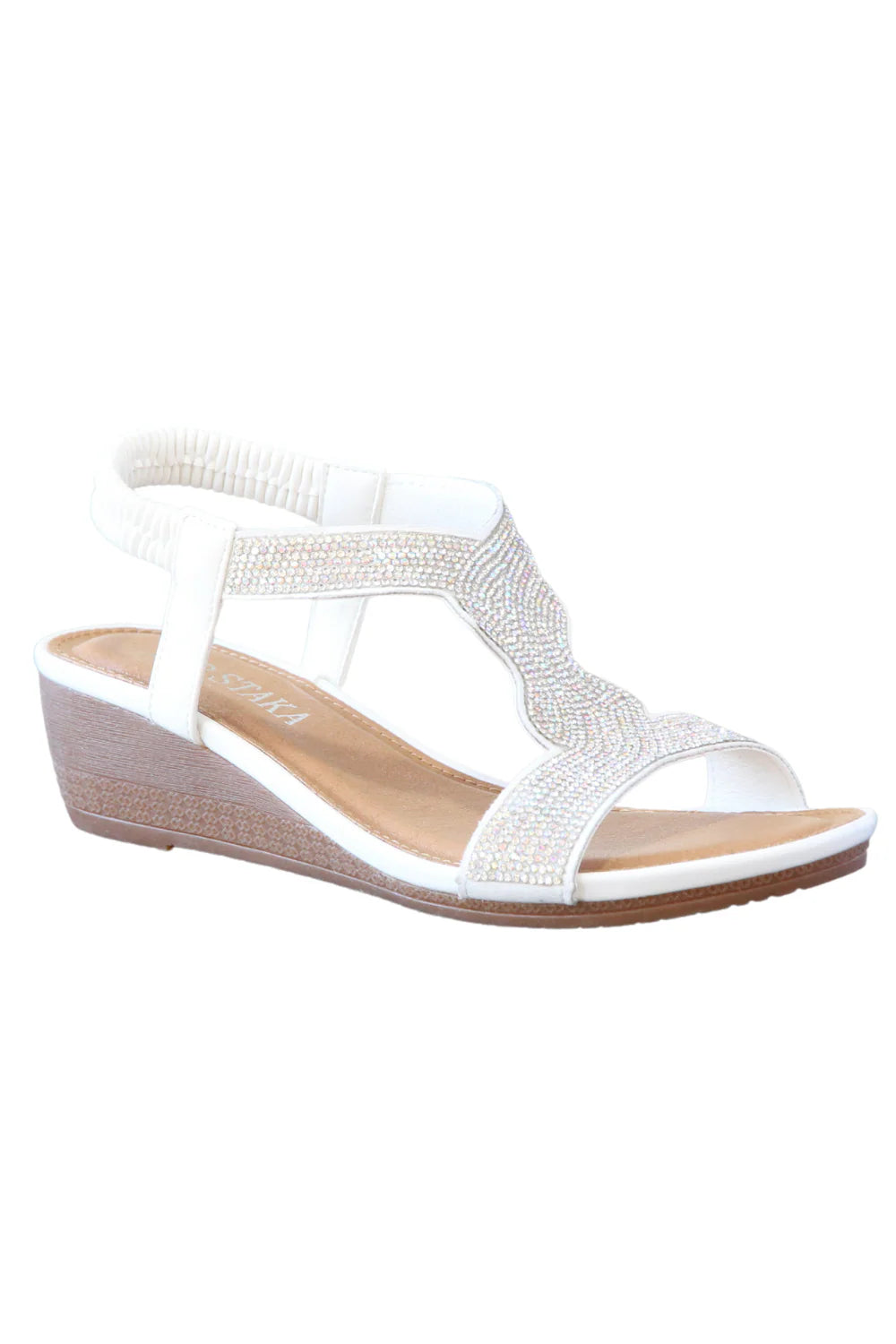 Top Staka A68252 Glitter Wedge Sandal