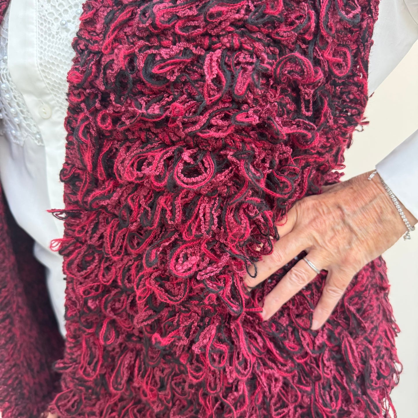 Malissa J WF2467 Loopy Knit 3 Tone Gilet