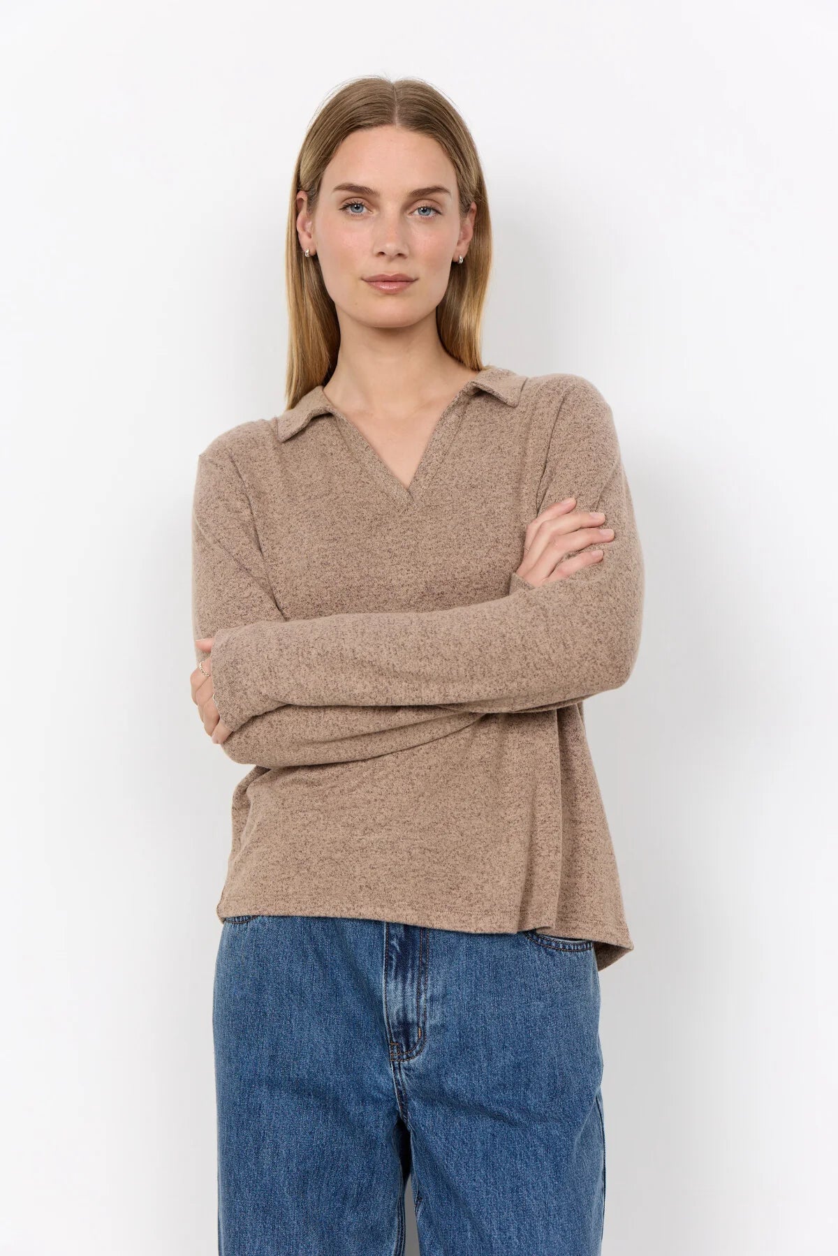 Soyaconcept SC-BIARA 159 Collared Long Sleeve Top