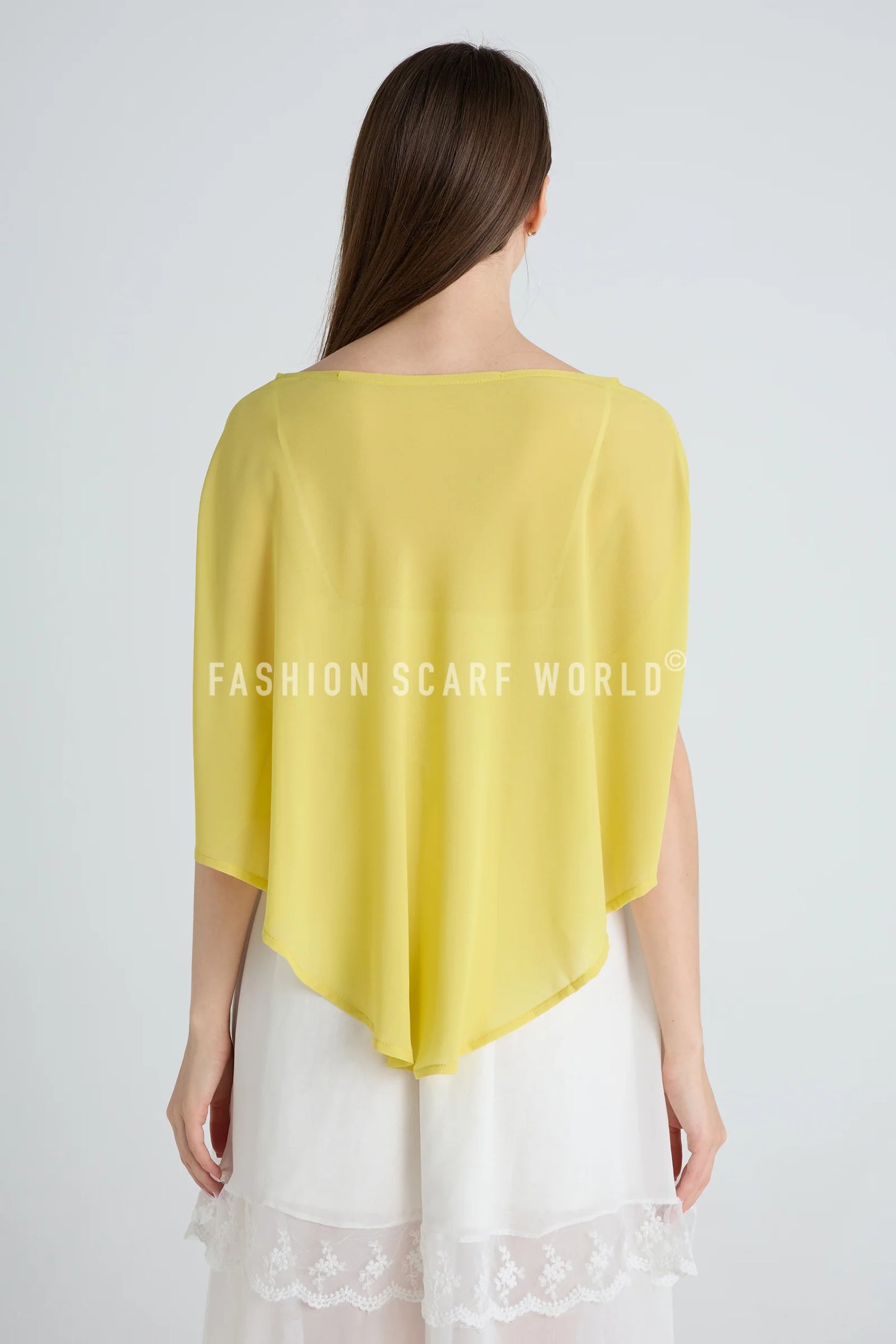 Plain Chiffon Poncho Cover Up