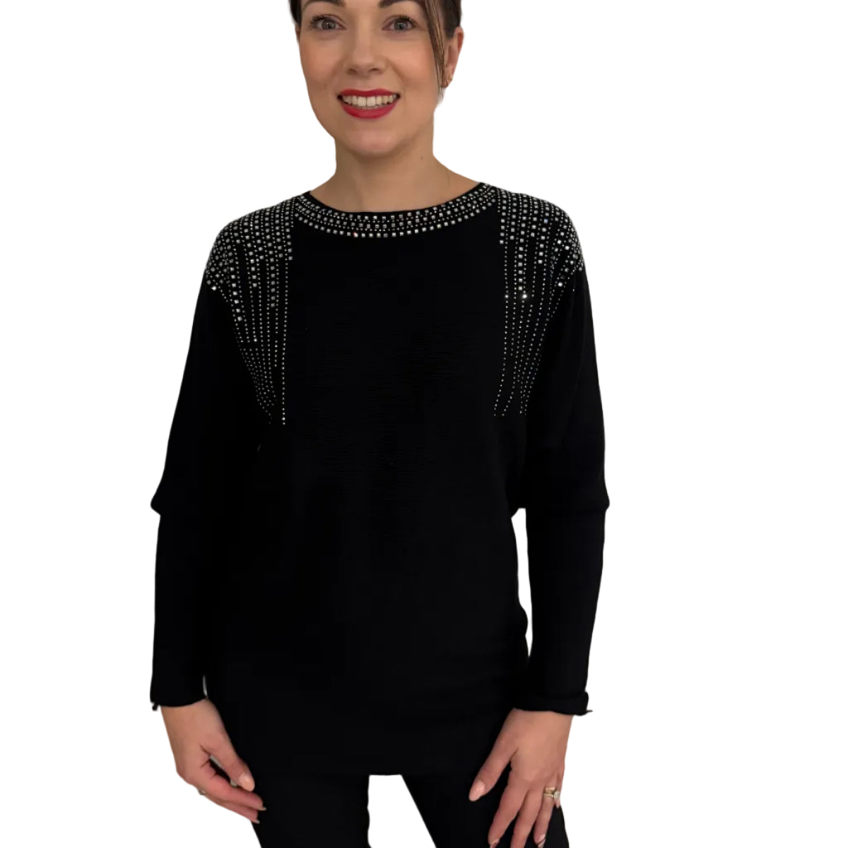Paramour PK8020 Diamante Knit Jumper