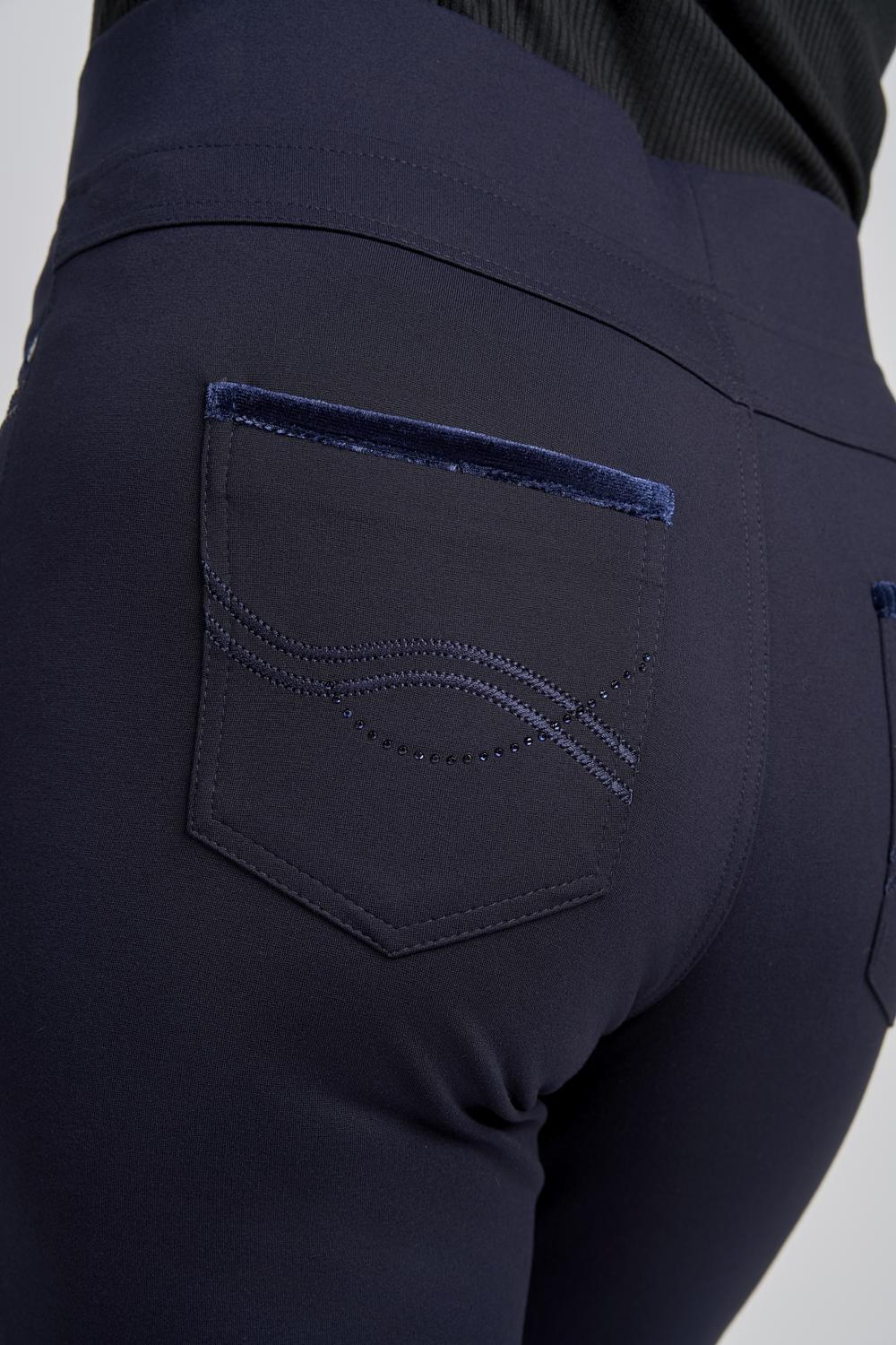 Pinns 405T Navy Blue Ponte Jean Style Trousers