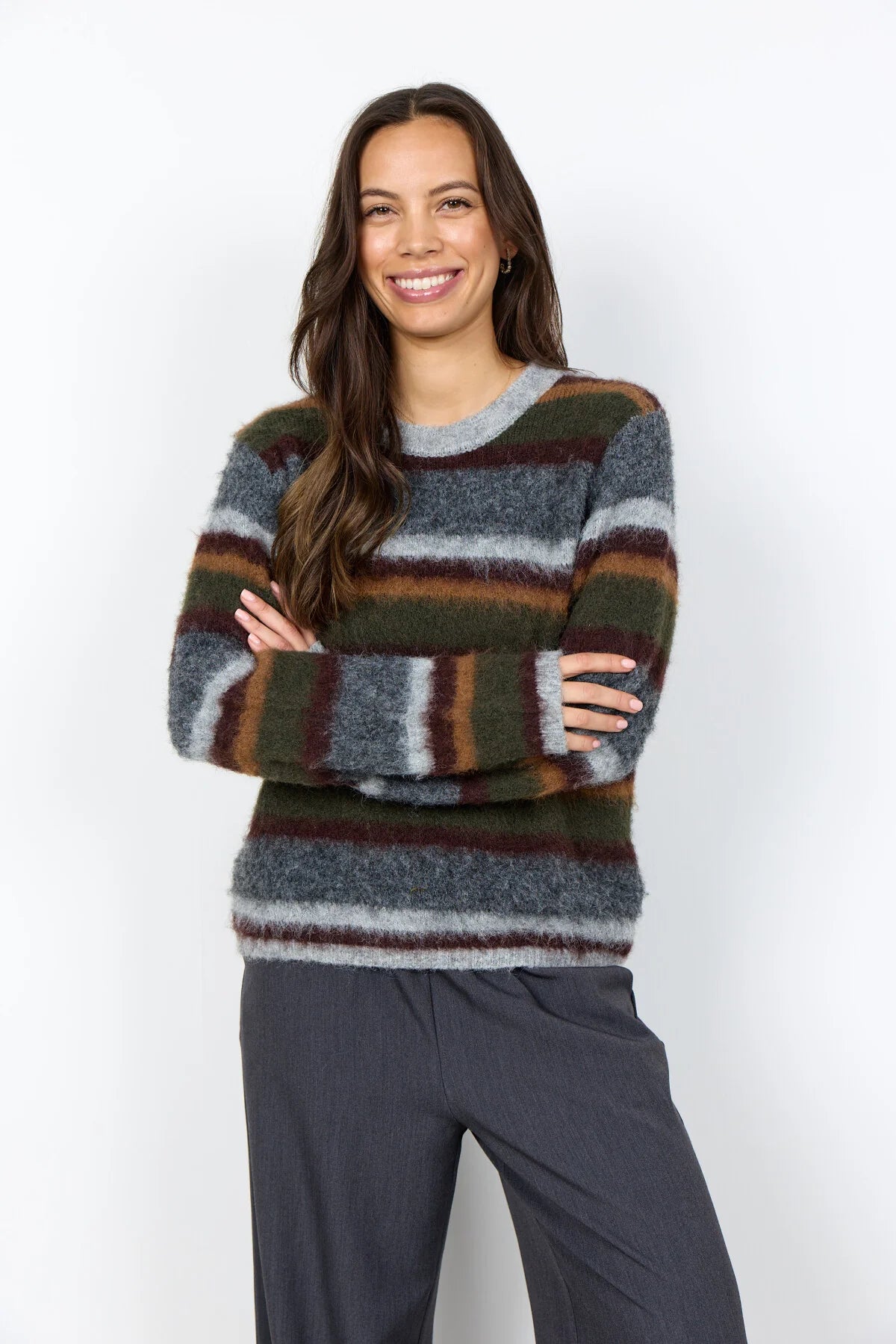 Soyaconcept SC-HADIL YD 2 Stiped Fluffy Jumper