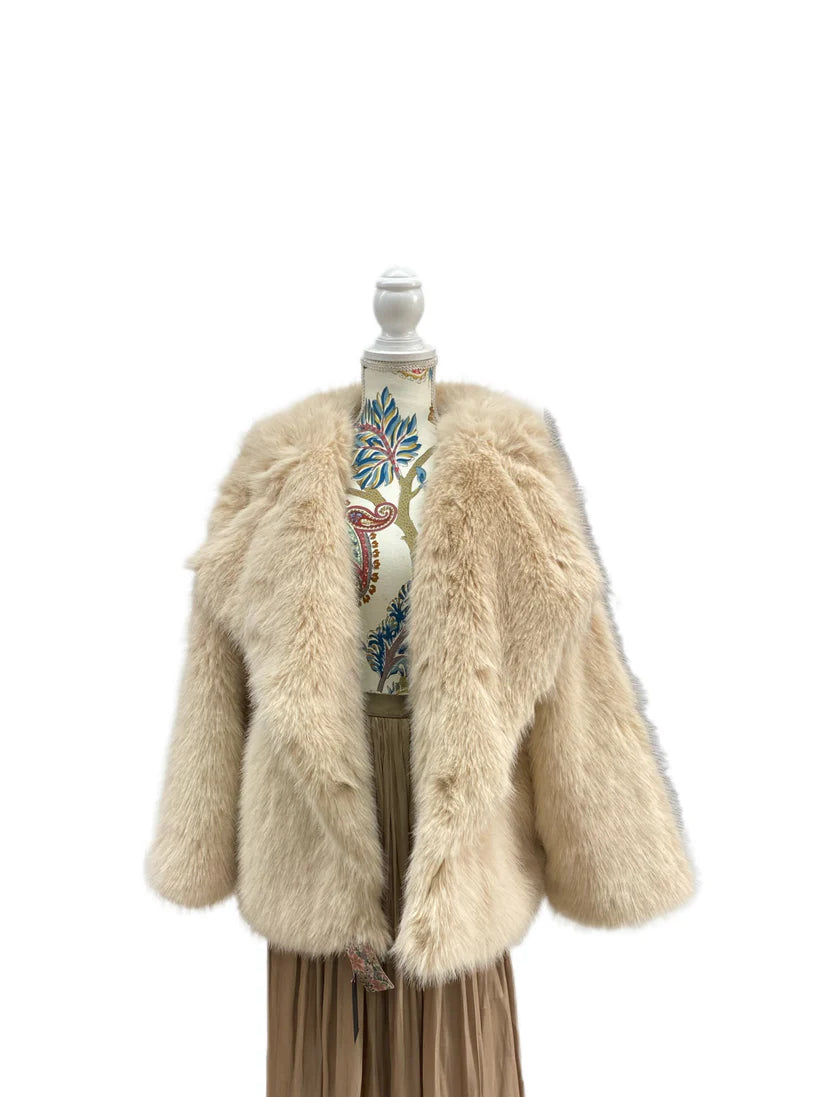 Fluffy Faux Fur Short Jacket