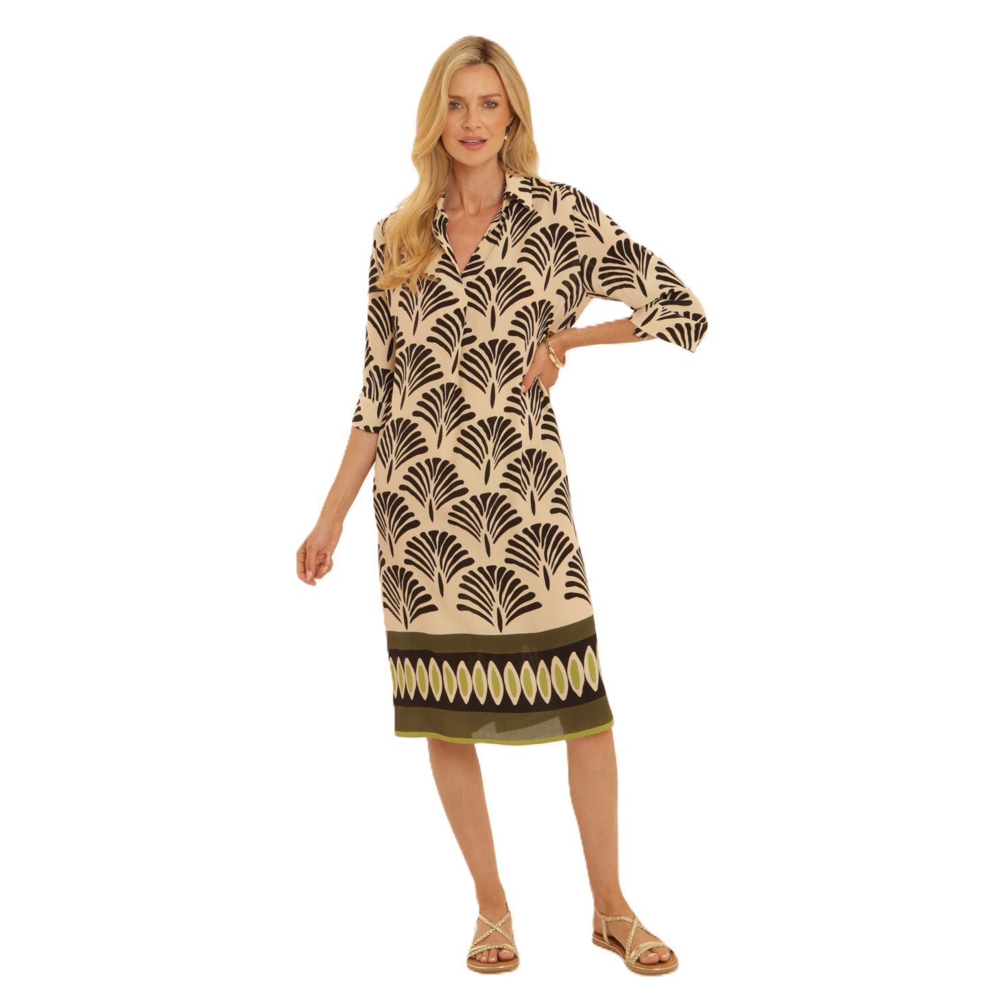 Pomodoro 42606 Fan Border Dress