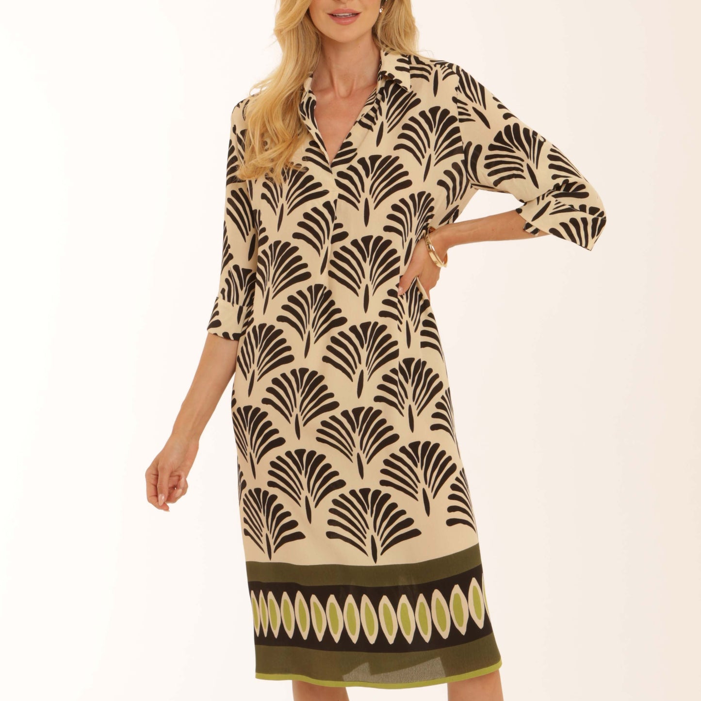 Pomodoro 42606 Fan Border Dress