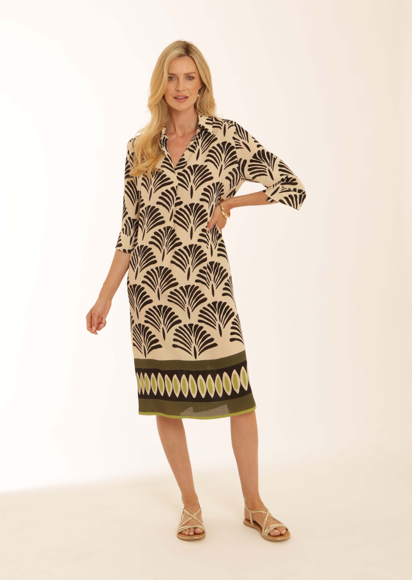 Pomodoro 42606 Fan Border Dress