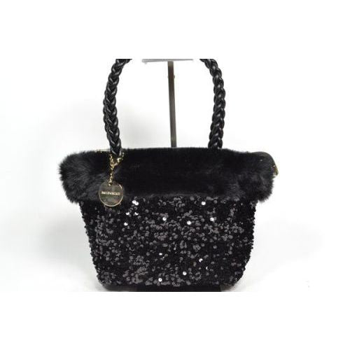 E&N Hara Sequin and Faux Fur Grab Bag